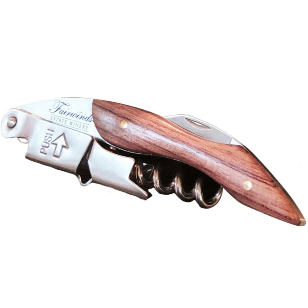 Fairwinds Estate Winery Corkscrew Wine Opener Cutter Foldable Waiter Tool NEW